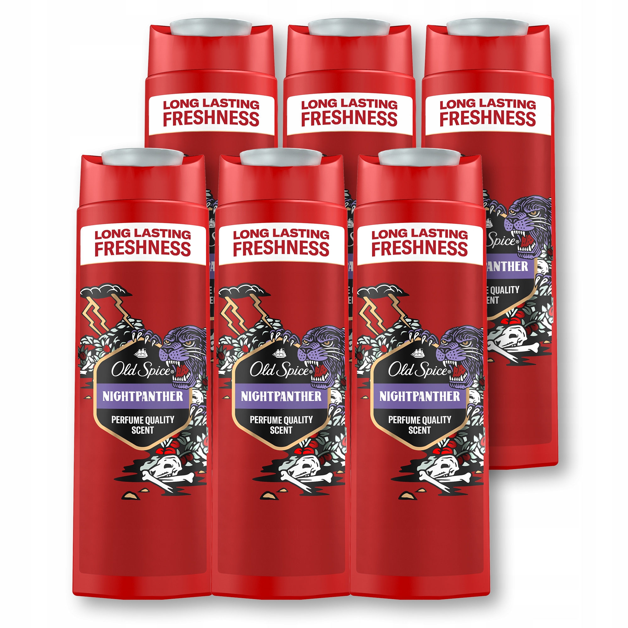 Sprchový gél a šampón Old Spice Nightpanther pre mužov 6 x 400 ml